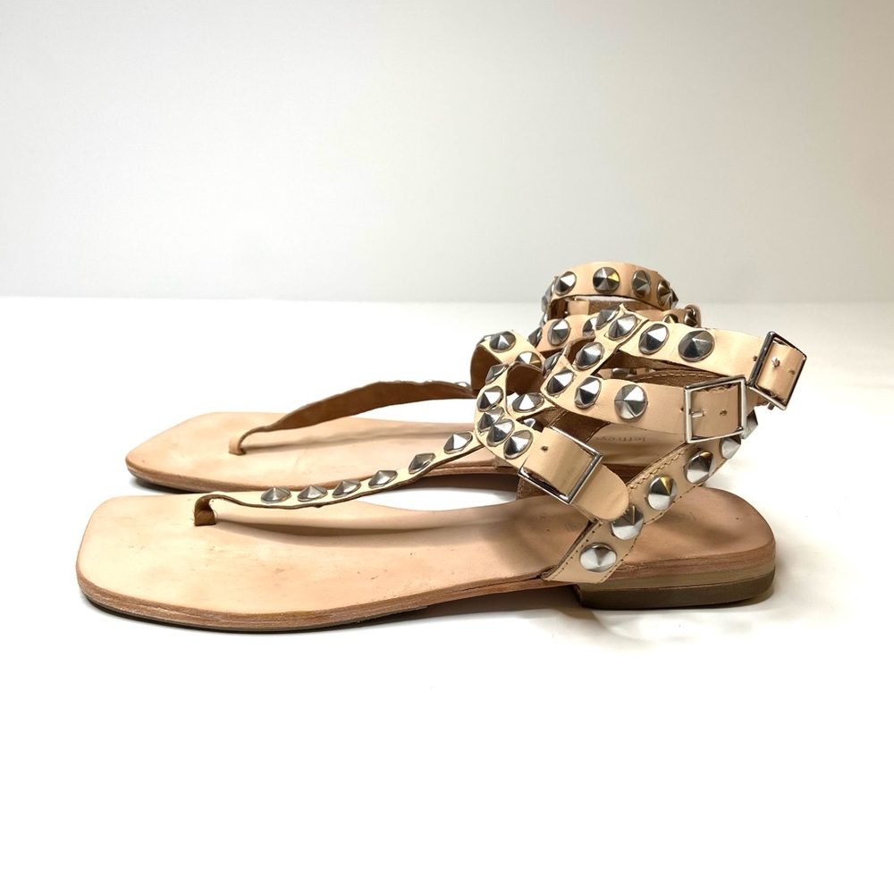 JEFFREY CAMPBELL Silver Studded Leather Gladiator Sandal - Picture 11 of 16